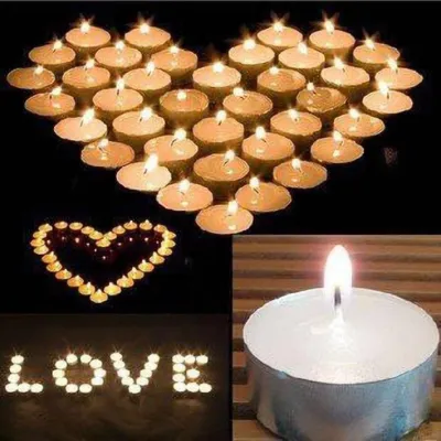 Tea Light Smokeless White Candles (3 pcs)